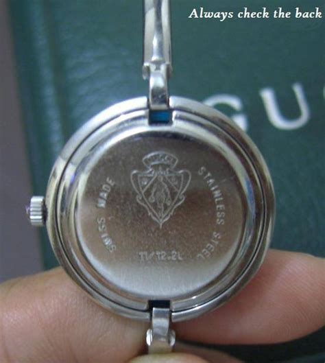 vintage gucci watch real or fake|gucci watches with crest.